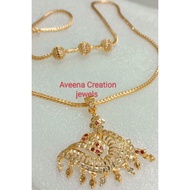 Gold Plated Moggupu chain 24"inch with Sangu pendent ( not916)