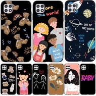 For Samsung A22 A22S 5G Case 6.6inch For Samsung Galaxy A22S 5G Back Cover GalaxyA22S GalaxyA22 A 22 5G black tpu case fashion cute bear space