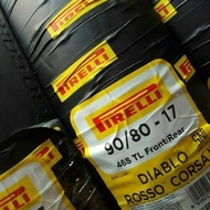 Paket Ban Pirelli Diablo Rosso Corsa 2 90 80 &amp; 100 80 Ring 17 Ban Bala