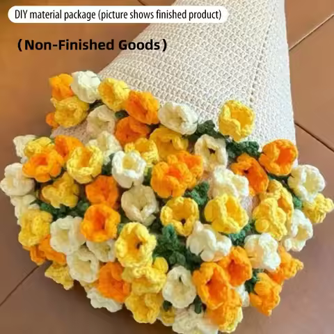 5 Strand Rose Bouquet Blanket Diy Material Package Rose Bouquet Handmade Blanket Cube Flower Blanket