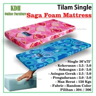 (Tilam Single) Saga Foam Tilam Single/Tilam/Foam High density Tilam 4&amp;5&amp;6&amp;8 Inci/Single Mattress