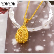 Pure 10k saudi gold pawnable necklace women's cutout water drop pendant jewelry for mom's gift