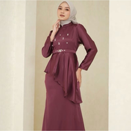 HEGAR STORE Jamila Dress Satin Baju Kondangan Pesta Kekinian Elegan 2024