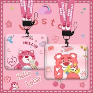 Bus Card Cover Horizontal ID Card Cover Strawberry Bear HD Card Cover [FT09]