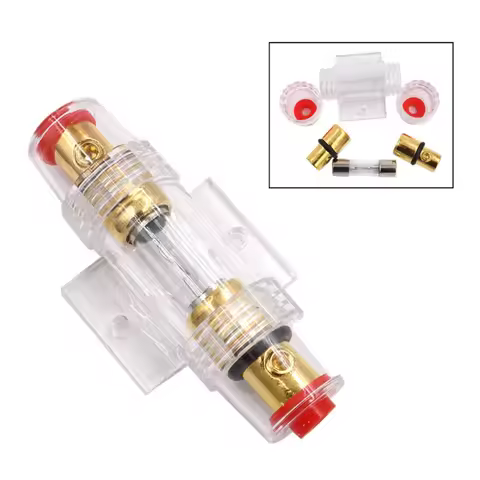AGU Car Audio Fuse Auto Accessories Inline 30-100A Car Fuse Holder Block Gold Plated DC 12V Circuit 