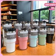 900ml Tumbler Thermal Cup 304 Stainless Steel Car Thermos Insulation Coffee Cup With Straw Water Bottle Insulated Flask