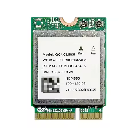 WDXUN for WiFi 7 QCNCM865 WI-FI 7 BT Combo module Bluetooth 5.3 Up to 5.8 Gbps with 4K QAM,Wi-Fi 7 W