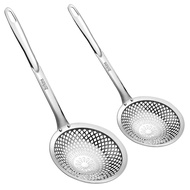 Skimmer Spoon304 Stainless Steel Strainer Spoons Metal Cooking Skimmer Deep Fryer ScoopDia 4.3 & 5.9