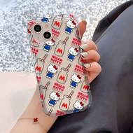 Photo frame airbag clear case for iphone 14promax 11 13 12 7Plus 6 6s XR X XS Max Cute Cartoon Hello Kitty cover