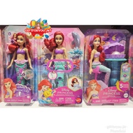 Disney Princess Ariel Mermaid Fashion Doll Color Splash Change Hair Tail Ocean Friends dolphin Water