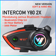 COD Kebidumei Intercom Helm Bluetooth Headset Helmet Motorcycle - Y80 2X / intercom helm waterproof