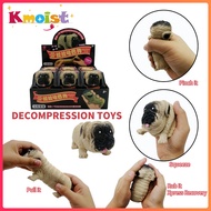 Kmoist Creative Lala Pug Decompression Toy Elastic Squeeze Pig Pinch Deformation Vent Fidget Squishy Toys Baby Kids Gift pug squishy