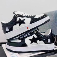 Size 36-45 Daf Bapesta Glossy Black Shoes Casual Shoes Sneakers Rubber Shoes For Men And Women
