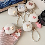 ins case For Baseus Bowie E19 / E16 Case Cartoon cute with keychain Pendant Silicone Earphone Cover 