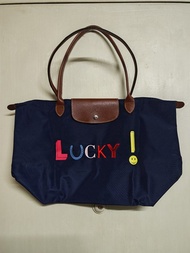 98%新 法國製限定版 Longchamp Lucky 摺疊手提包