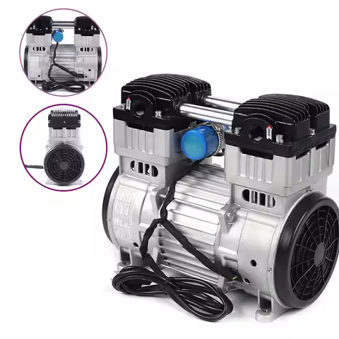 Oil-Free Vacuum Pump 7CFM Industrial Air Compressor 1100W Piston Vacuum Pump Fully Automatic Quiet H