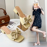 JSY-4cm Women's Sandals The Model Keeps Your Feet Look Slender. Decorated With A Bow With Anti-Slip 