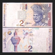 Duit Lama Malaysia Rm2 Siri 10 With Condition : UNC New 100% (1 Pcs) Runing Numbers（全新连号）