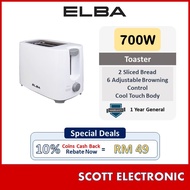 ELBA Toaster ET-G2770(WH) - 2-slice, White (700W)