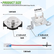 Dryer parts - 6931EL3003D Limit Thermostat 6323EL2001B Thermistor 6931EL3001E Thermostat Replacement