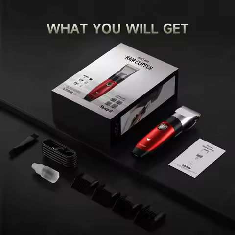 ENCHEN Sharp R Professional Cordless Hair Clipper With Safety Lock Upgraded Ceramic Blade 6000RPM Ul