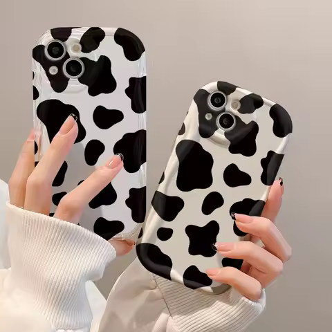 Black and White Cows Pattern Phone Cases For Realme 14 5G 13 Pro Plus 14X 13 12 11 10 9 8 8i 9i C75 