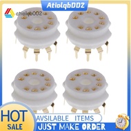 4PCS Ceramic 9 Pin Gold PCB Vacuum Tube Socket for 12AX7,12AT7,12AU7,ECC83,ECC82,E88CC, 6922 ,6p1