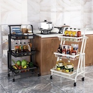 Trolley Storage Rack Movable Stretch Trolley Vegetable and Fruit Kitchen Living Room Bedroom Multifunctional Storage Rac