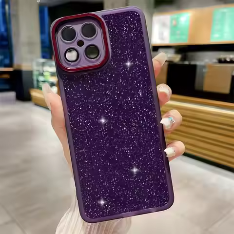 Luxury Glitter Silicone Case For Huawei Honor X8 X7 X6 X8a X7a X6s 50 X 8 6 4G 5G Lens Glass Protect