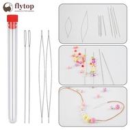 FLYTOP 6Pcs/Tube Big Eye Beading Needle DIY Bead Bracelet Needle Jewelry Making Easy Thread Sewing N