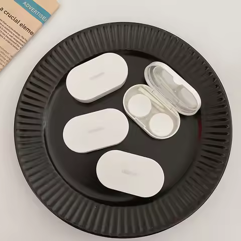 Black Ins Contact Lens Case Box Lens Container Portable Travel Set Eye Lenses Storage Box For Clarit