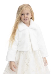 Girls Cozy Faux Fur Bolero Jacket Shrug