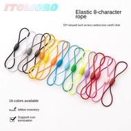 ITOMORO DIY Handmade Accessories, Nylon Rope Plastic 8-shaped Elastic Rope, Access Card Hanging Rope