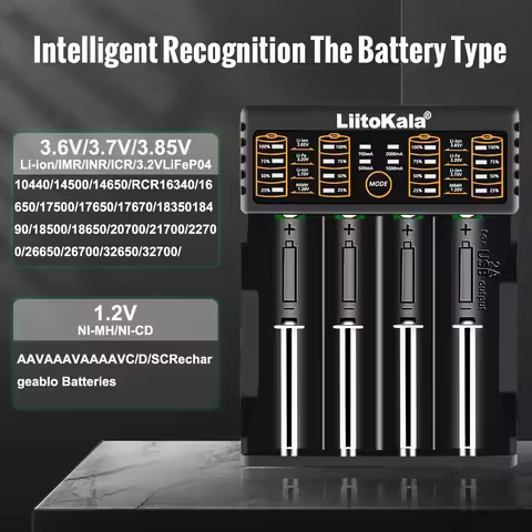 Liitokala Lii-402 Battery Charger for 18650 26650 16340 25500 14500 1.2V 3.7V 3.2V 3.85V AA/AAA NiMH