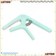 LETTER ​Guitar Capo​, ​Even Pressure Pink/Light green/Black/White ​Spring Capo​, Convenient ​Beginne