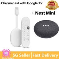 Google Chromecast with Google TV - Streaming Entertainment in 4K or HD 1080P HDR (Nest mini Bundle Options)