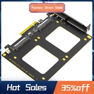 Dual U.2 SSD to PCIe 4.0 X8 Adapter, Support 2 X U.2 SSD or Soft , Without PCI-E Splitter Function