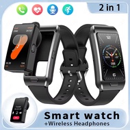 Z15 Max Smart Watch TWS Headset 2 In 1 Bracelet Wireless Bluetooth Dual Earbuds Call Health Monitor 