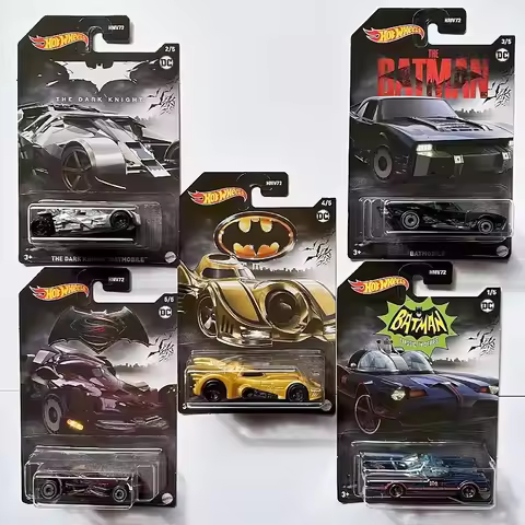 Original Hot Wheels Batmobile 1:64 Scale Diecast Car Dc Batmobile Collectible Vehicle Model Toys