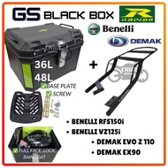 Benelli WMoto GS Black Box 36L/48L/57L+Monorack 1Set Motor WMoto EZ125i RFS150i VZ125i Demak EX90