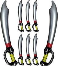Pack of 8 Inflatable Pirate Swords Pirate Inflatable Children's Birthday Party Bags