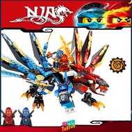 (ของเล่นใหม่ NN) นินจาวัดเลโก้นินจาบล็อก Lego Ninjago นินจามังกรของเล่นเด็กของเล่นเพื่อการศึกษาตัวต่