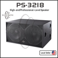 Sound Master PS-3218 18" Double Sub Woofer Speaker System | Event / Karaoke / Surau