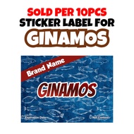 Ginamos Customize Sticker Label [10pcs]