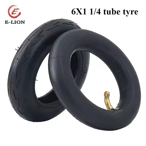 6X1 1/4 Tire with Inner Tube Fits Many Electric Scooters and E-Bike 6 Inch A-Folding Bike 6 X 11/4 T