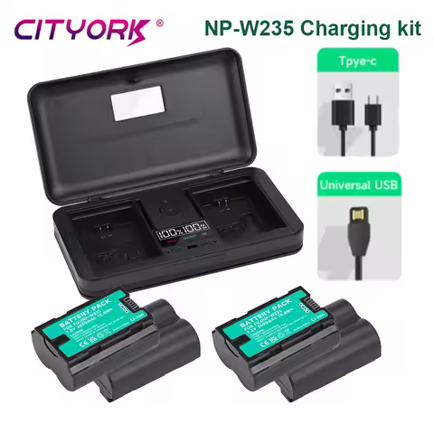 NPW235 NP-W235 NP W235 Battery +LCD USB Storage Case Charger For Fujifilm Fuji X-T4 XT4 GFX100S X-H2