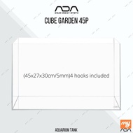 ADA Cube Garden 45P (45x27x30cm/5mm) (W45xD27xH20cm / 5mm) (4 hooks incl)  Aquarium Tank Aqua Design