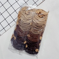 Bich 100 chiếc Dây buộc tóc nhiều màu chất liệu cao su bền đẹp