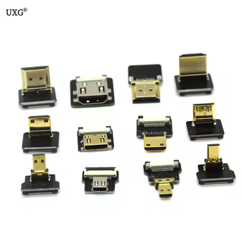 FPV Micro HD Mini 90 Degree Adapter 5cm-100cm FPC Ribbon Flat HDMI-compatible Pitch 20pin Plug Conne