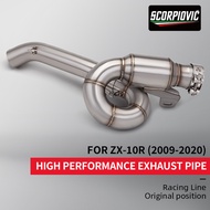 Motorcycle Exhaust Pipe Escape For ZX10R ZX-10R 2009-2020 Exhaust Contact Middle Link Pipe